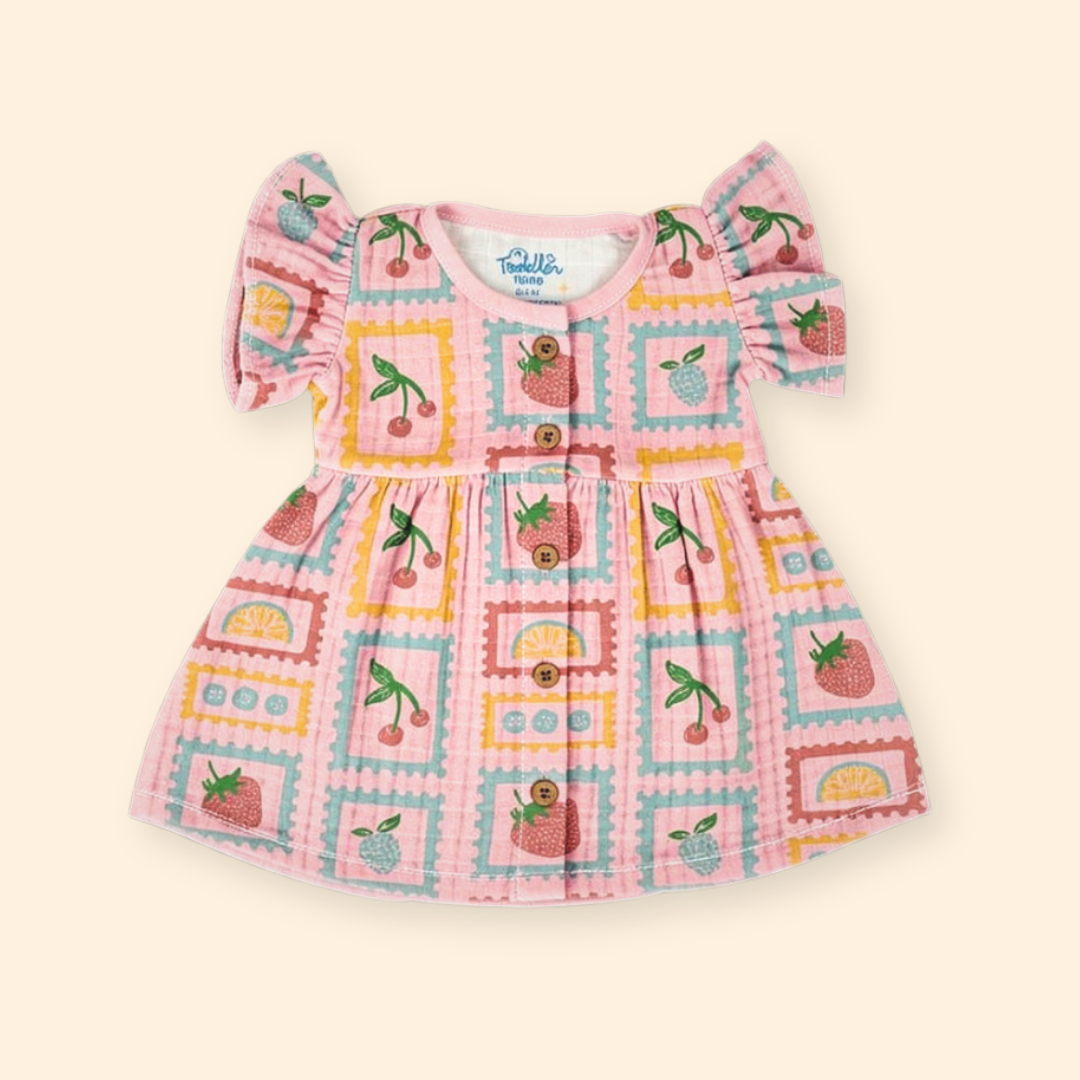 Wild Dino -  Muslin Frill Frock (Pack of 2)
