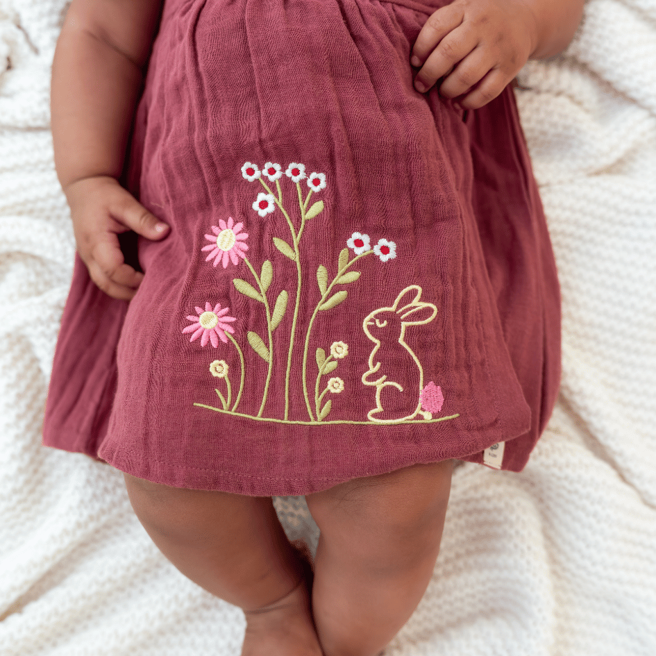 Little Flowerland - Crinkled Muslin Wrap Type Frock