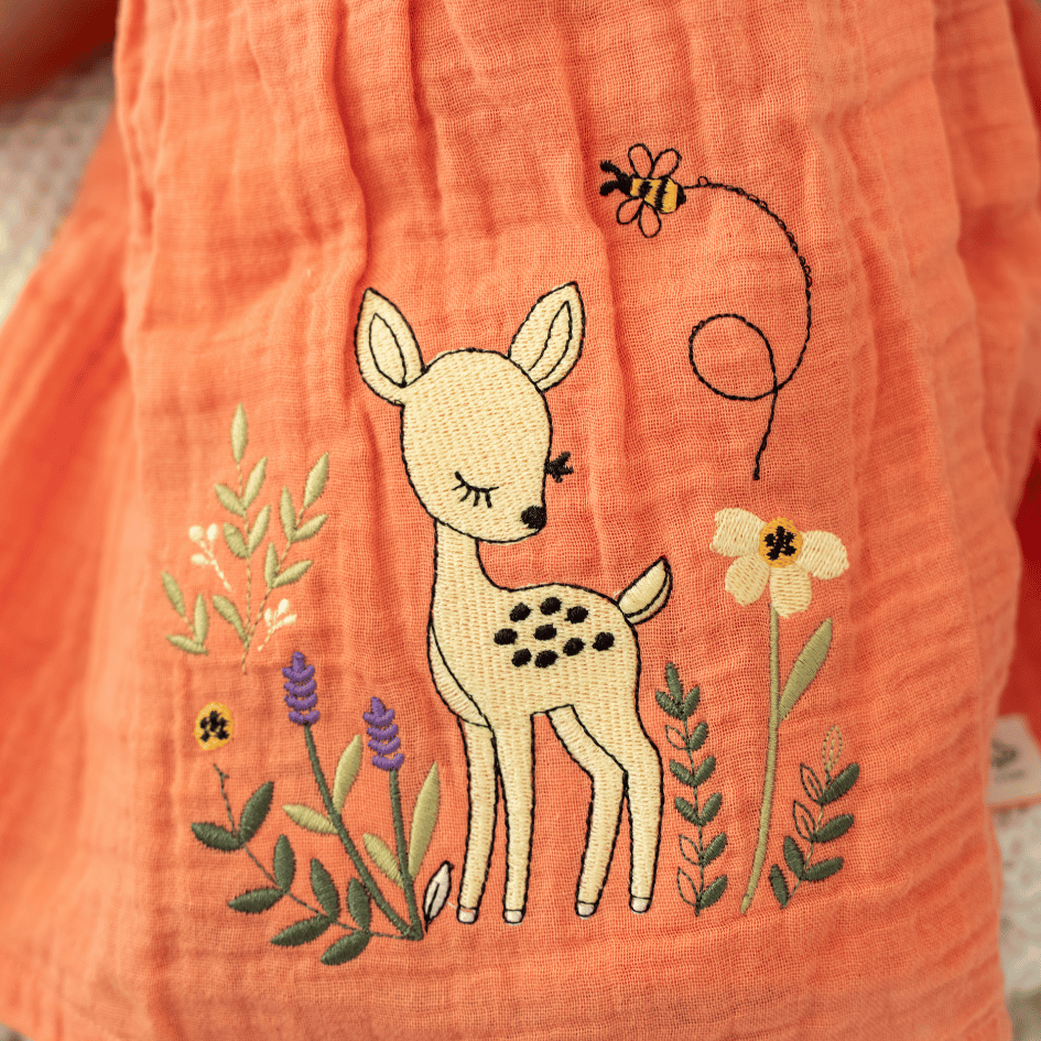 Little Flowerland - Crinkled Muslin Wrap Type Frock