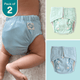 Aqua Blue - Newborn Diaper - Pack of 2
