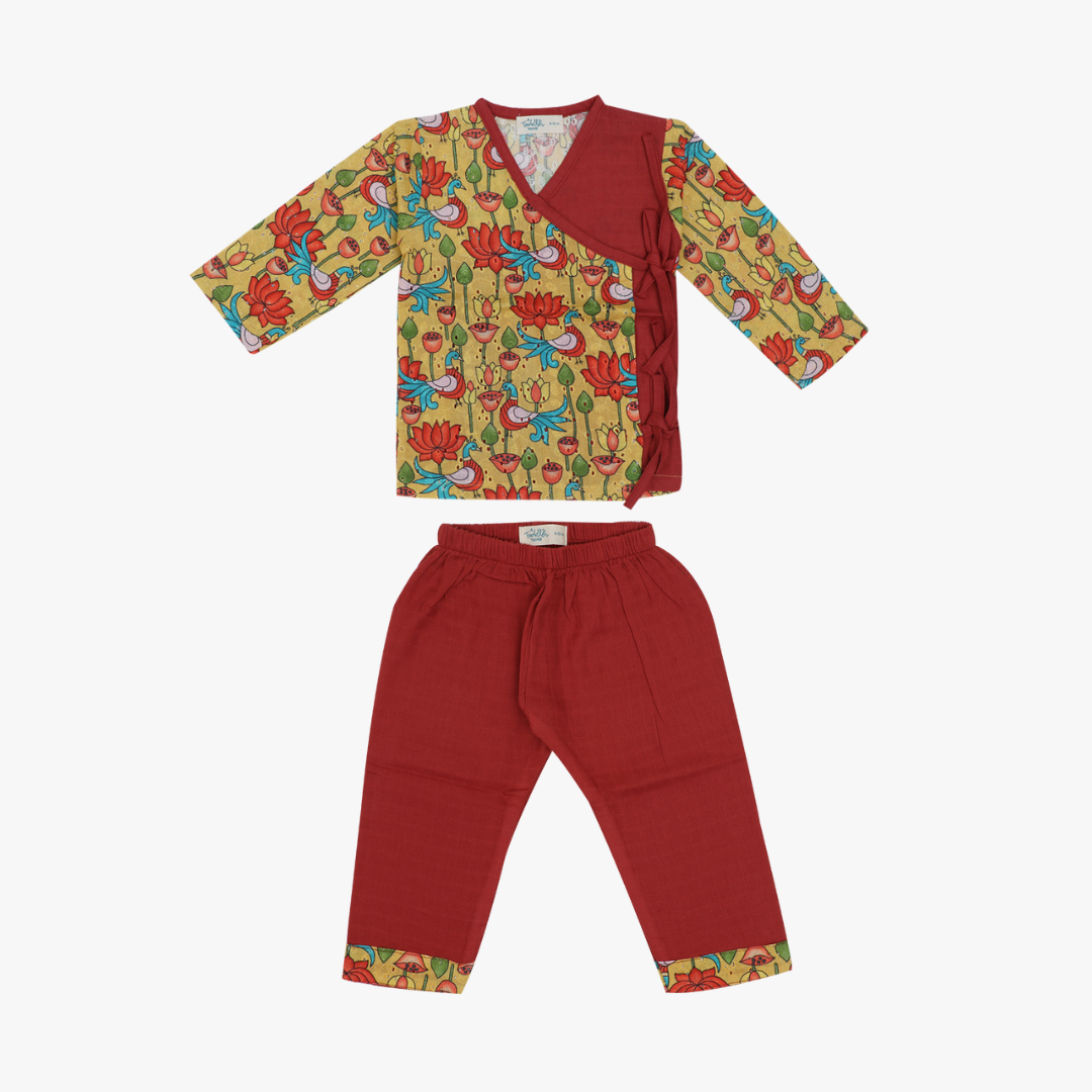 Floral Fun -  Full Sleeve Knot Kurta and Pant