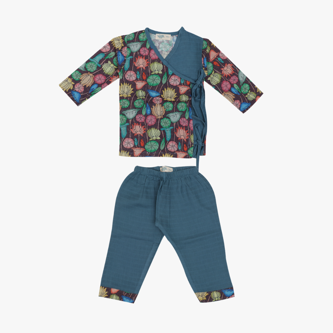 Blooming Knots -  Full Sleeve Knot Type Kurta and Pant