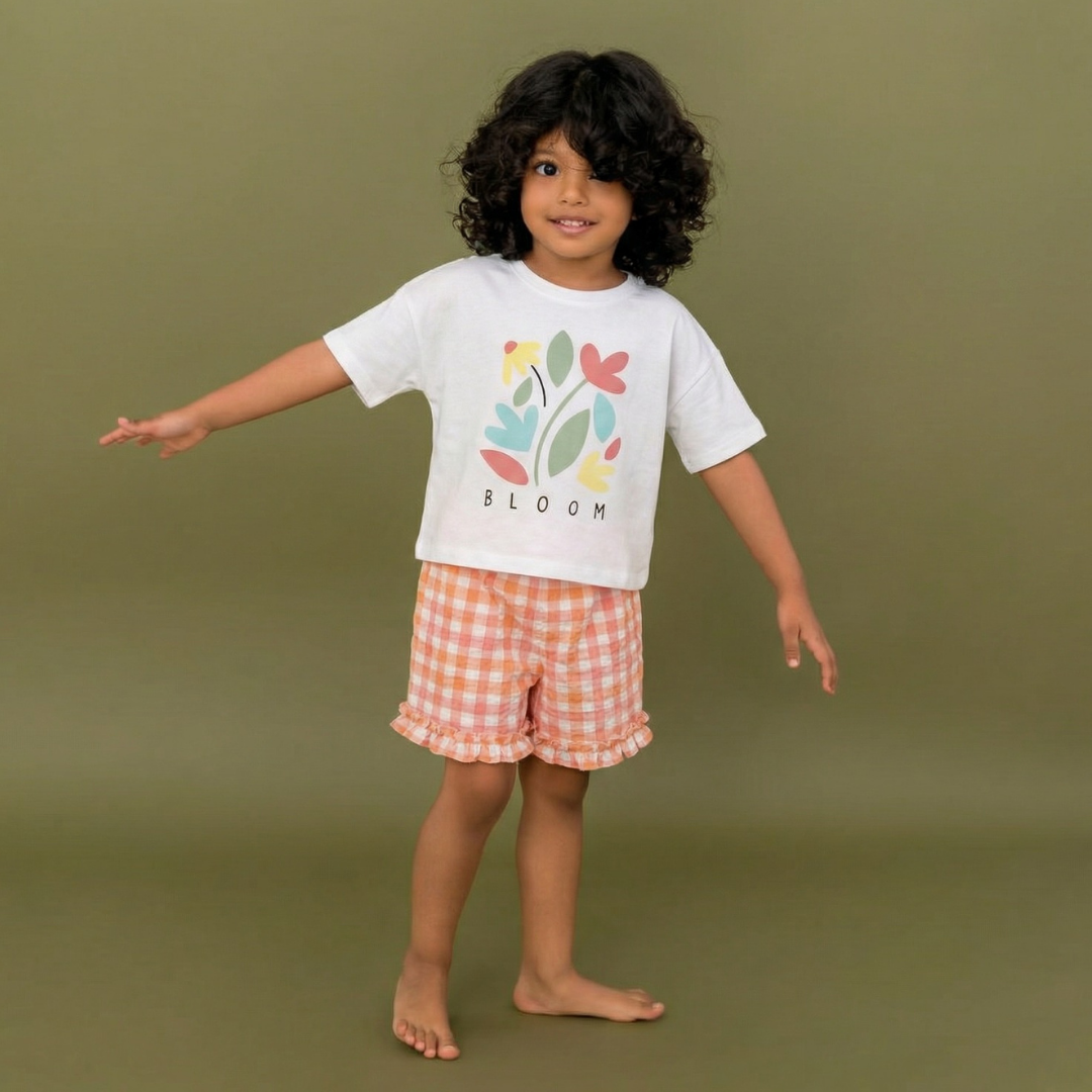 Tutti Frutti - Seersucker T-Shirt & Shorts for Girls