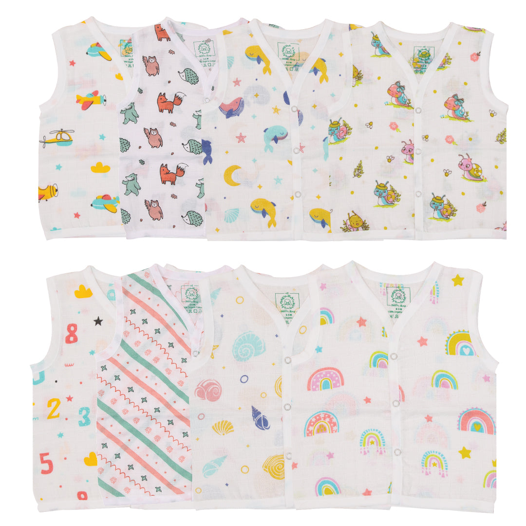 BEST SELLER - Muslin Jabla Button Type for Babies -  Combo Packs