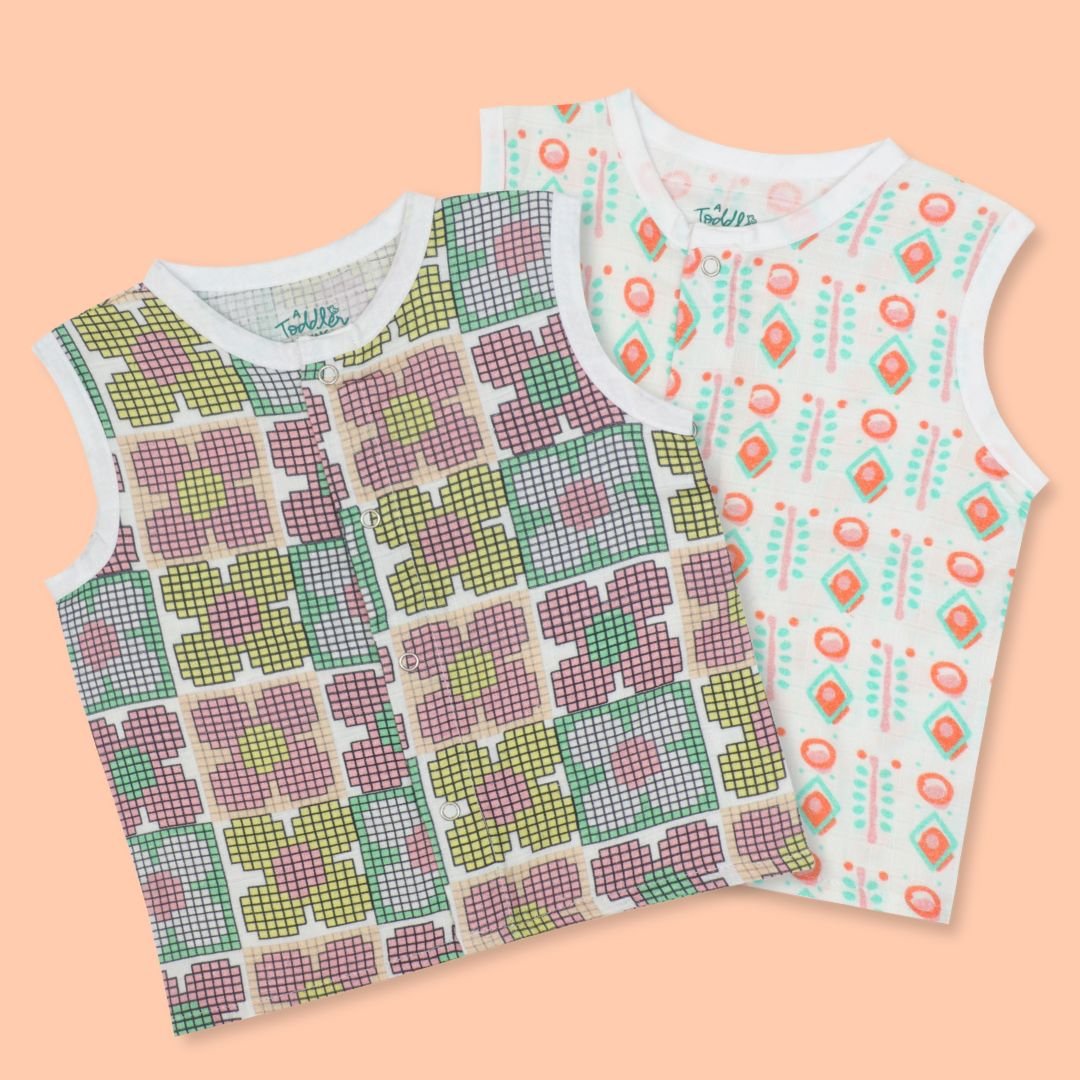 Beaky Stripes- Muslin 12 Piece Combo Pack (0-3M)