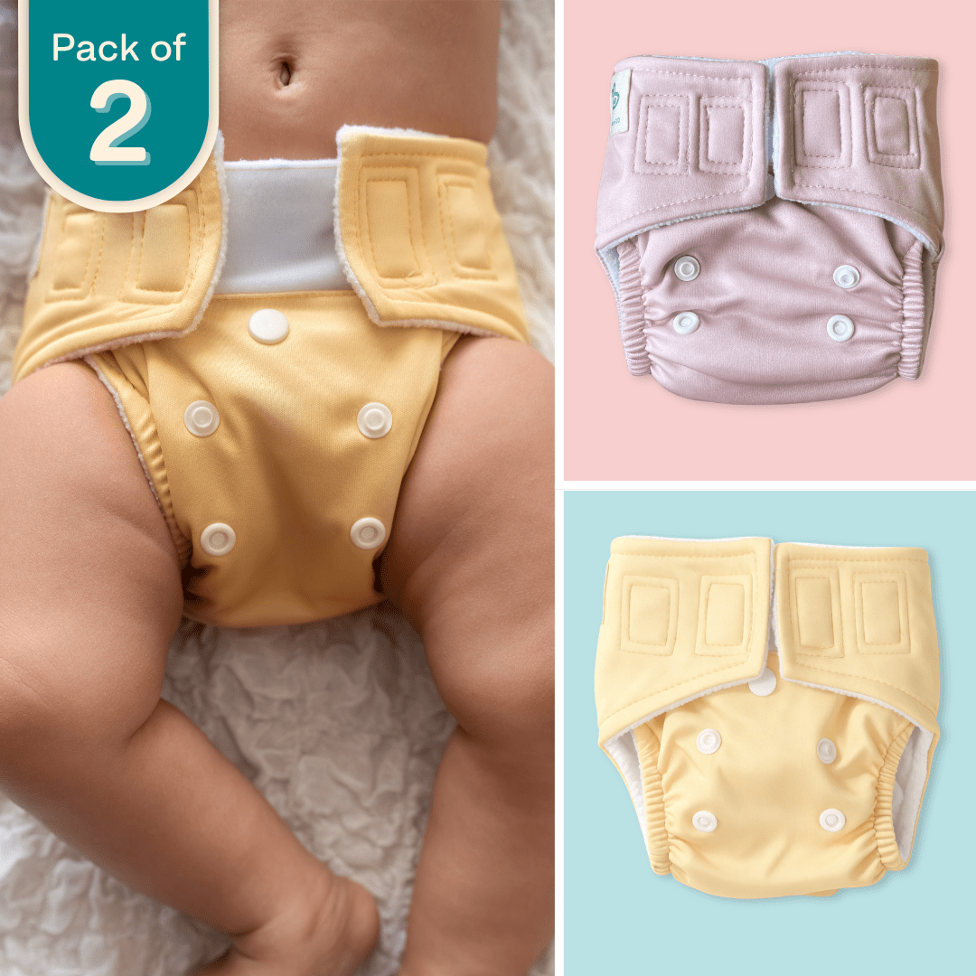 Aqua Blue - Newborn Diaper - Pack of 2
