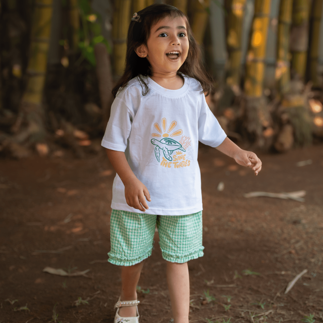 Little Bloom - Seersucker T-Shirt & Shorts for Girls