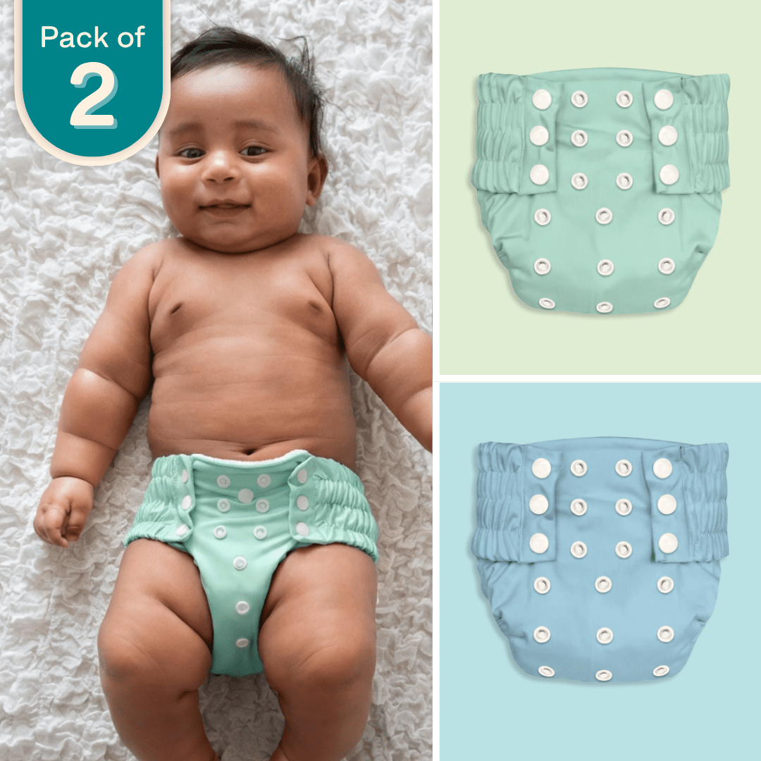 Mauve & Blue - Ultra Diaper - Pack of 2