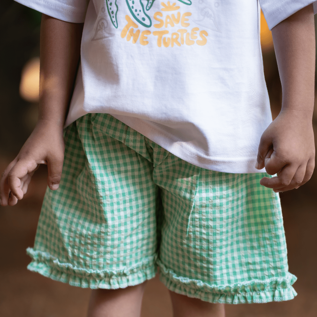 Little Bloom - Seersucker T-Shirt & Shorts for Girls