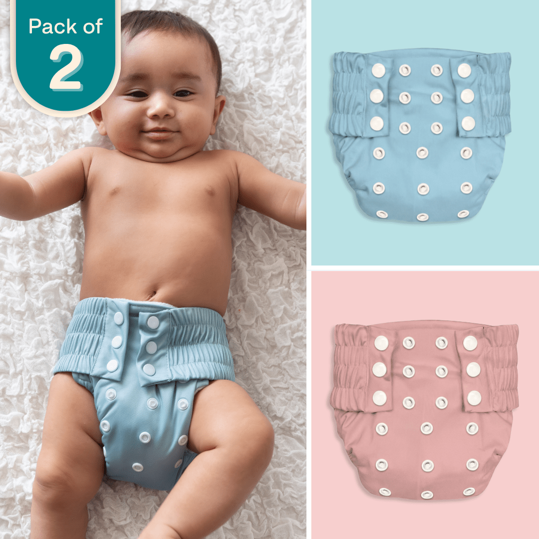 Mauve & Blue - Ultra Diaper - Pack of 2