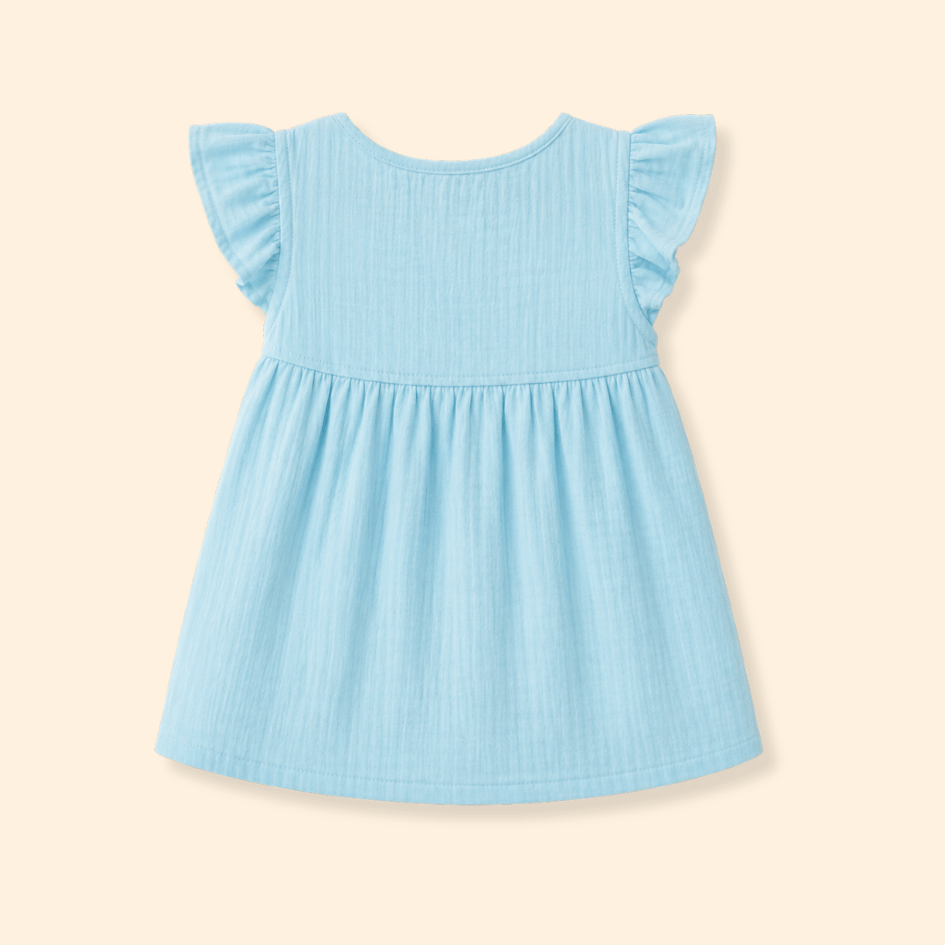 Little Flowerland - Crinkled Muslin Wrap Type Frock