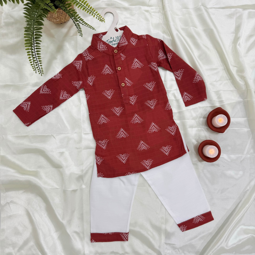 Tharai - Full Sleeve Kurta Pyjama Set