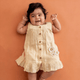 Butter Bloom - Crinkled Muslin A-line Sleeveless Frock