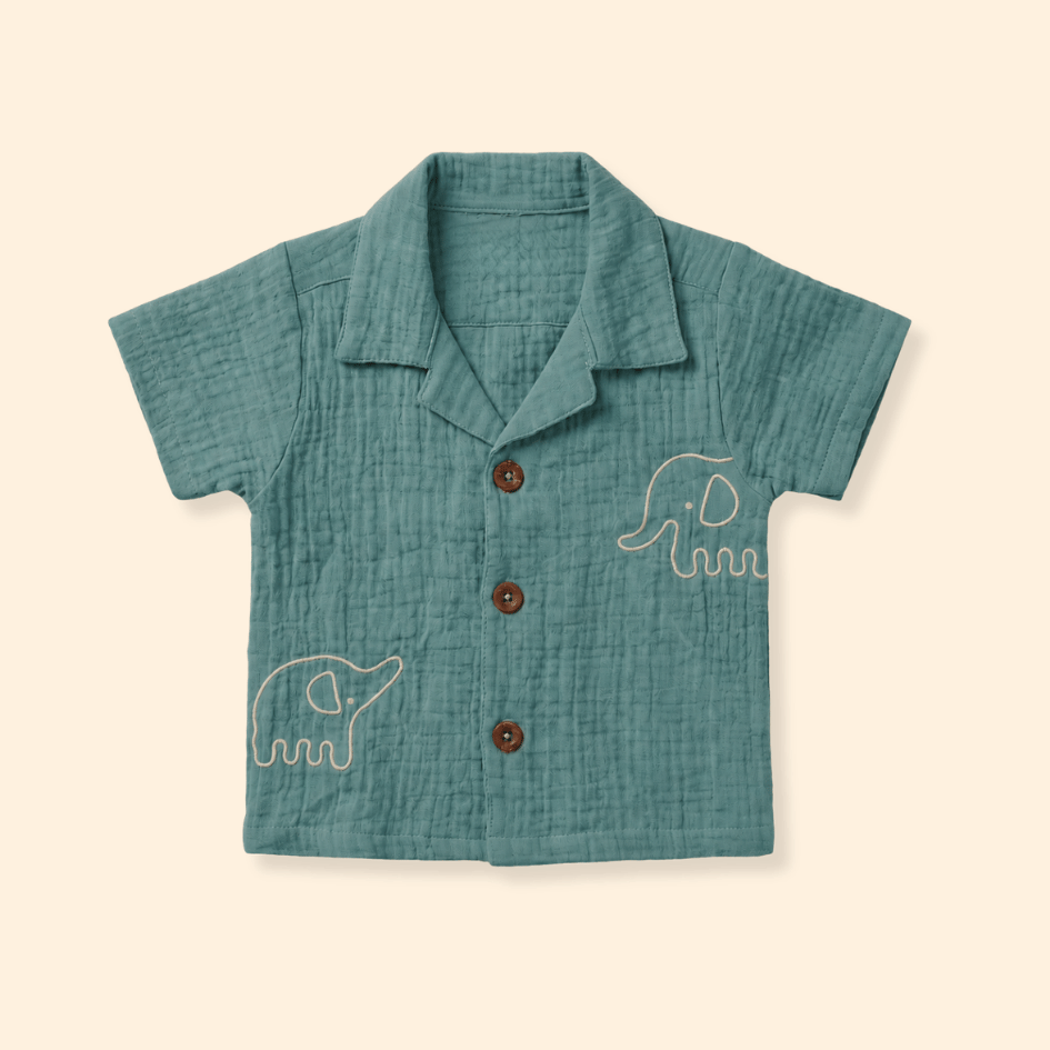 Sage Tusk - Crinkled Muslin Shirt