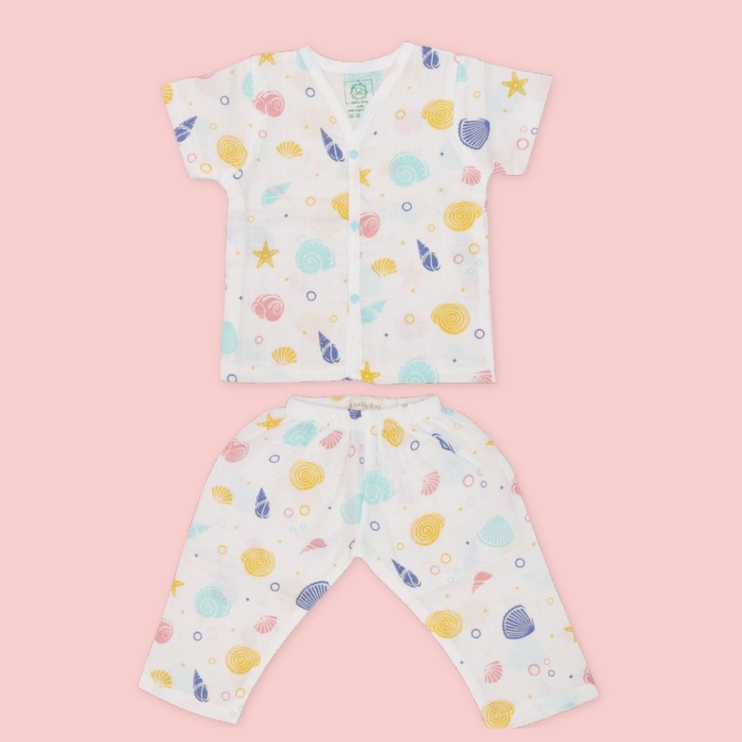 Sea Shell - Muslin Sleep Suit for babies and kids (Unisex)