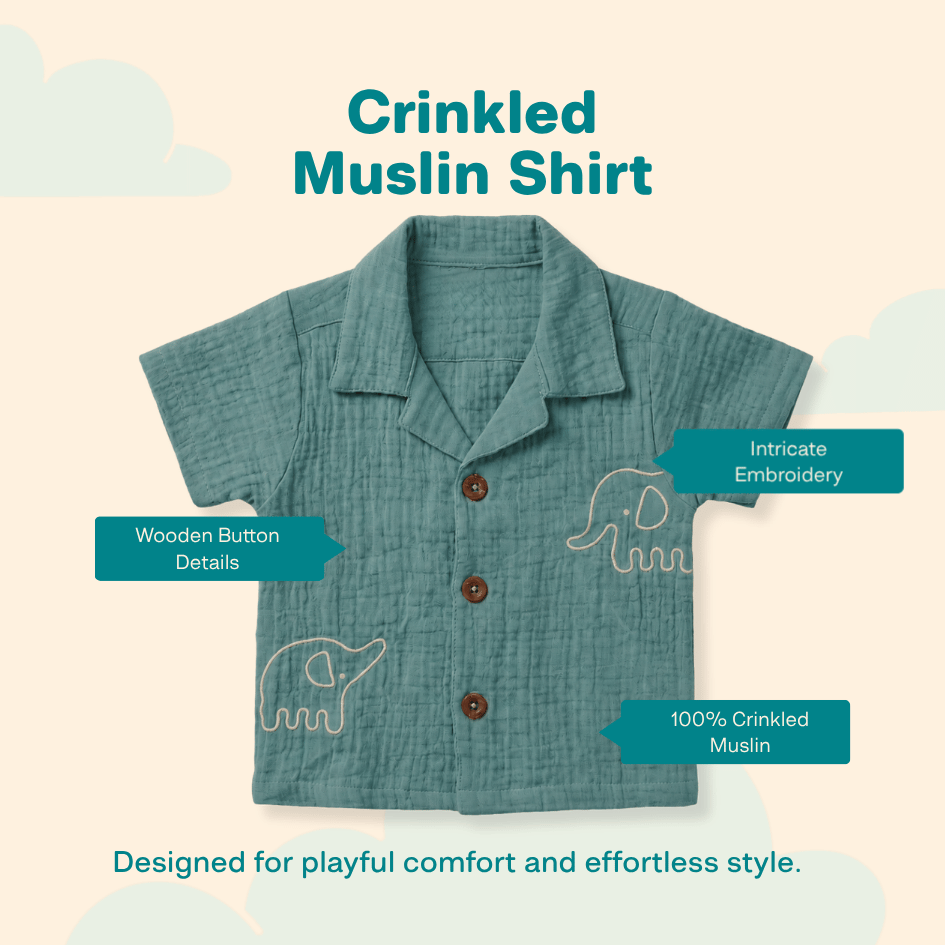 Sage Tusk - Crinkled Muslin Shirt