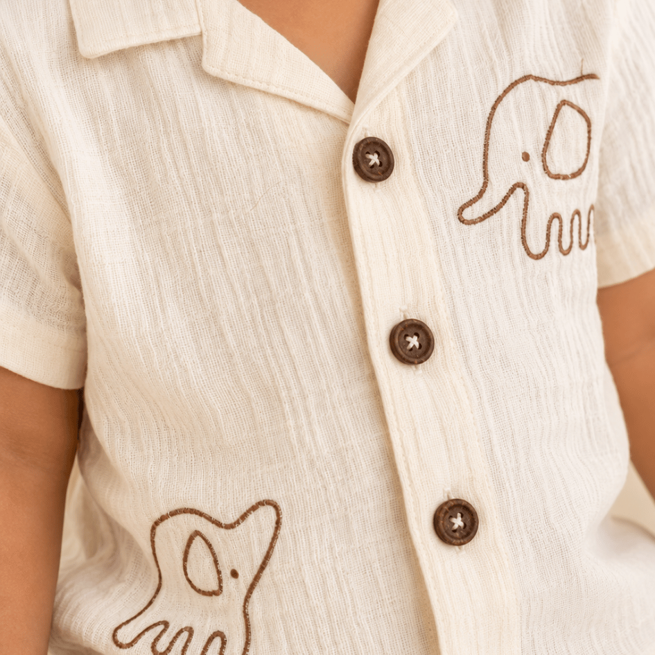 Sage Tusk - Crinkled Muslin Shirt