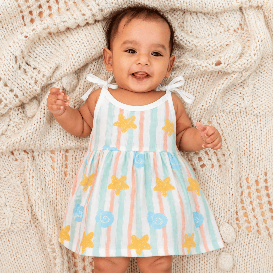 Little Travel - Muslin Knot Frock - Pack of 2