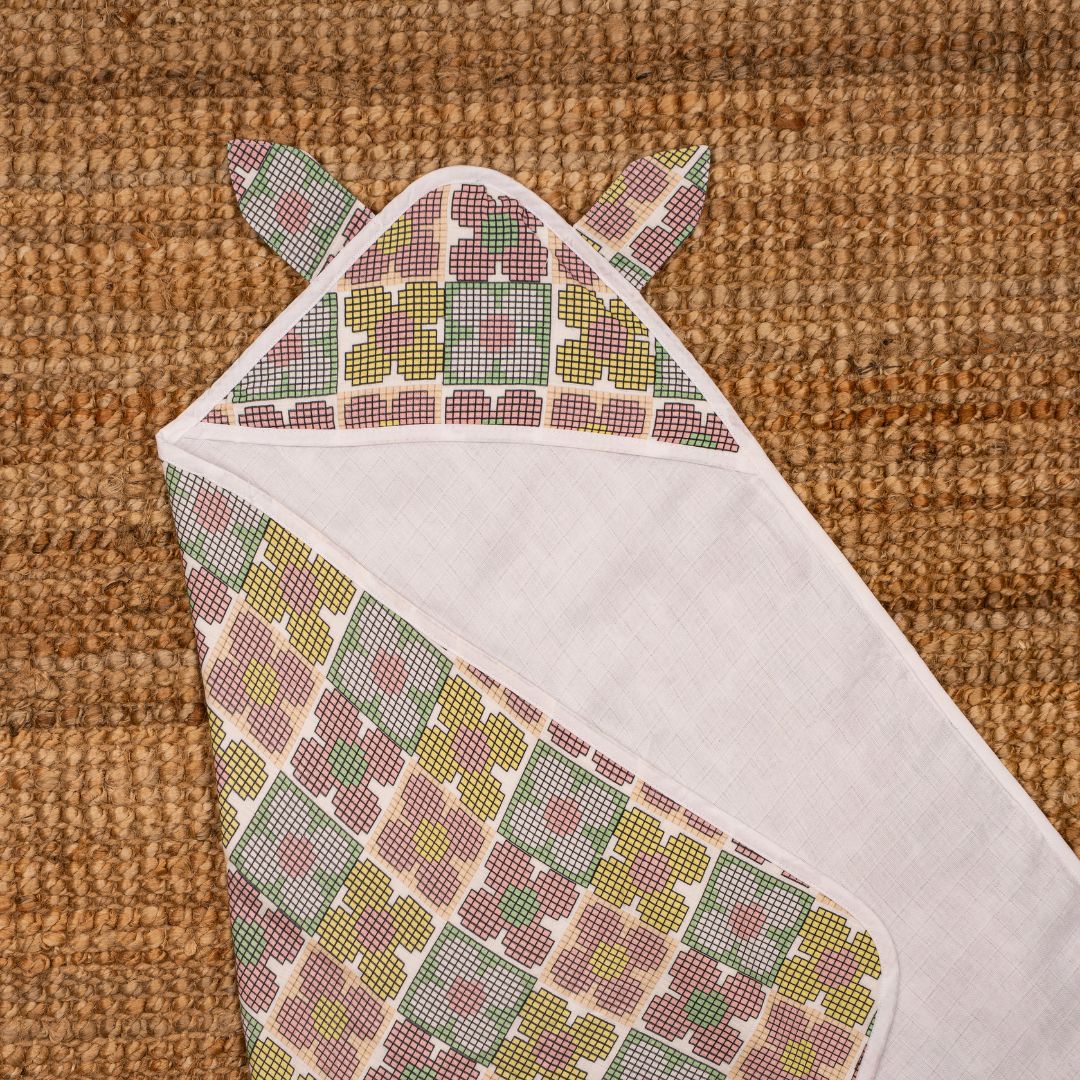 Zoodle Blocks - Muslin Hooded Towels for Babies and Kids