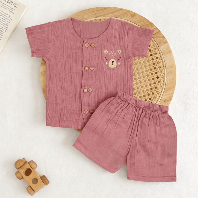 Teddyboo - Crinkled Muslin Co-ord Set
