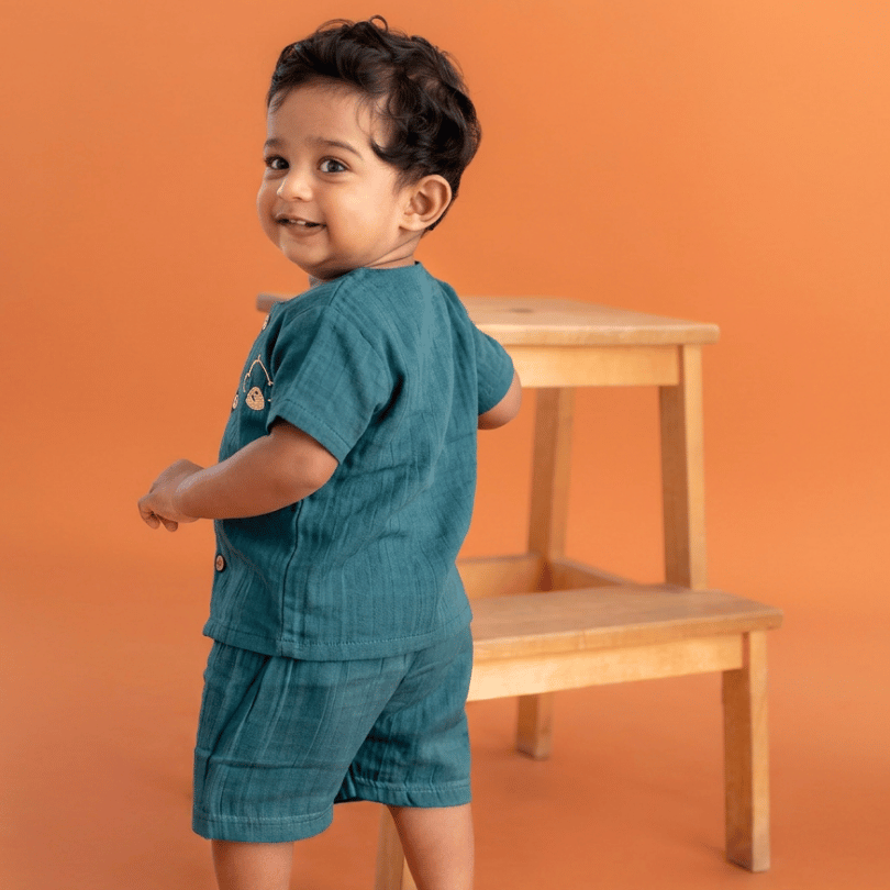 Sunnyraff - Crinkled Muslin Co-ord Set