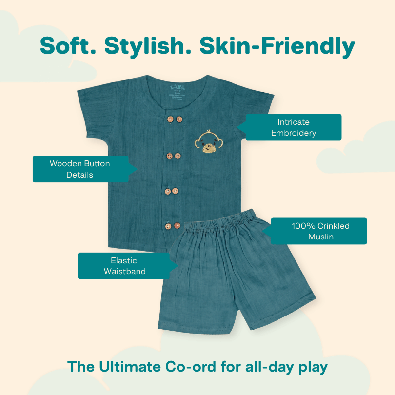 Sunnyraff - Crinkled Muslin Co-ord Set
