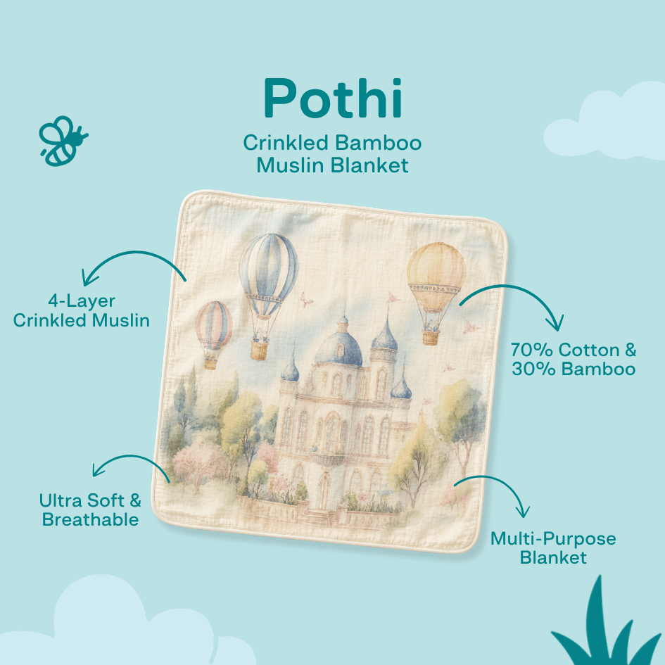 Happy Garden - Crinkled Muslin Bamboo Blanket