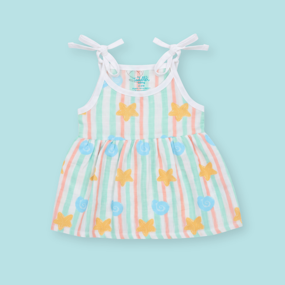 Little Travel - Muslin Knot Frock - Pack of 2