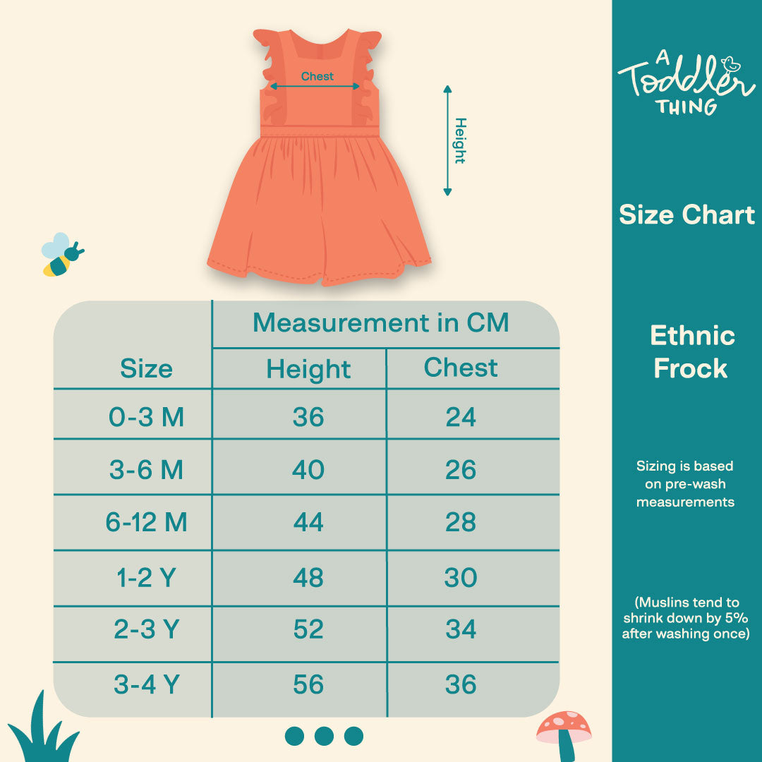 Coral Bee - Muslin frock for girls