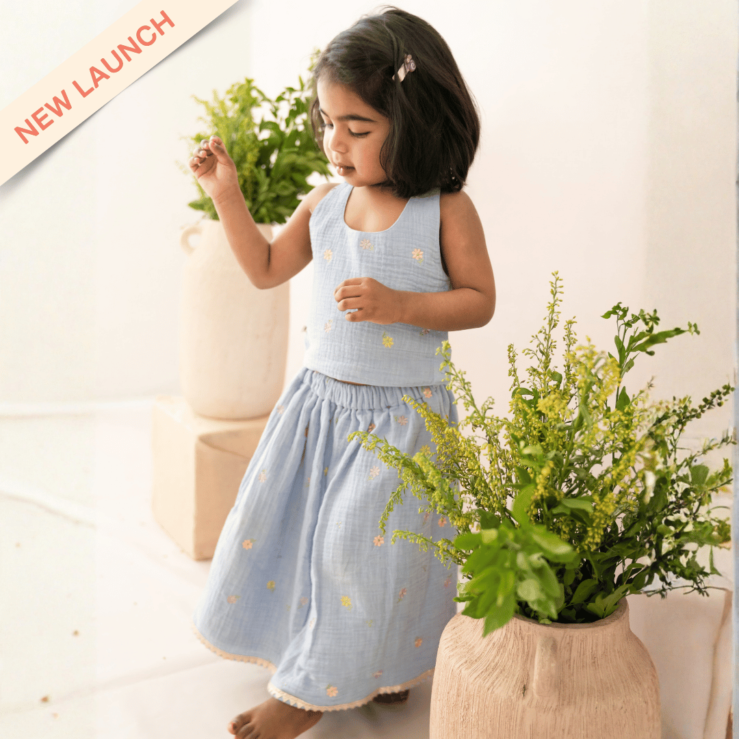Malar - Crinkled Halter Neck Top and Skirt