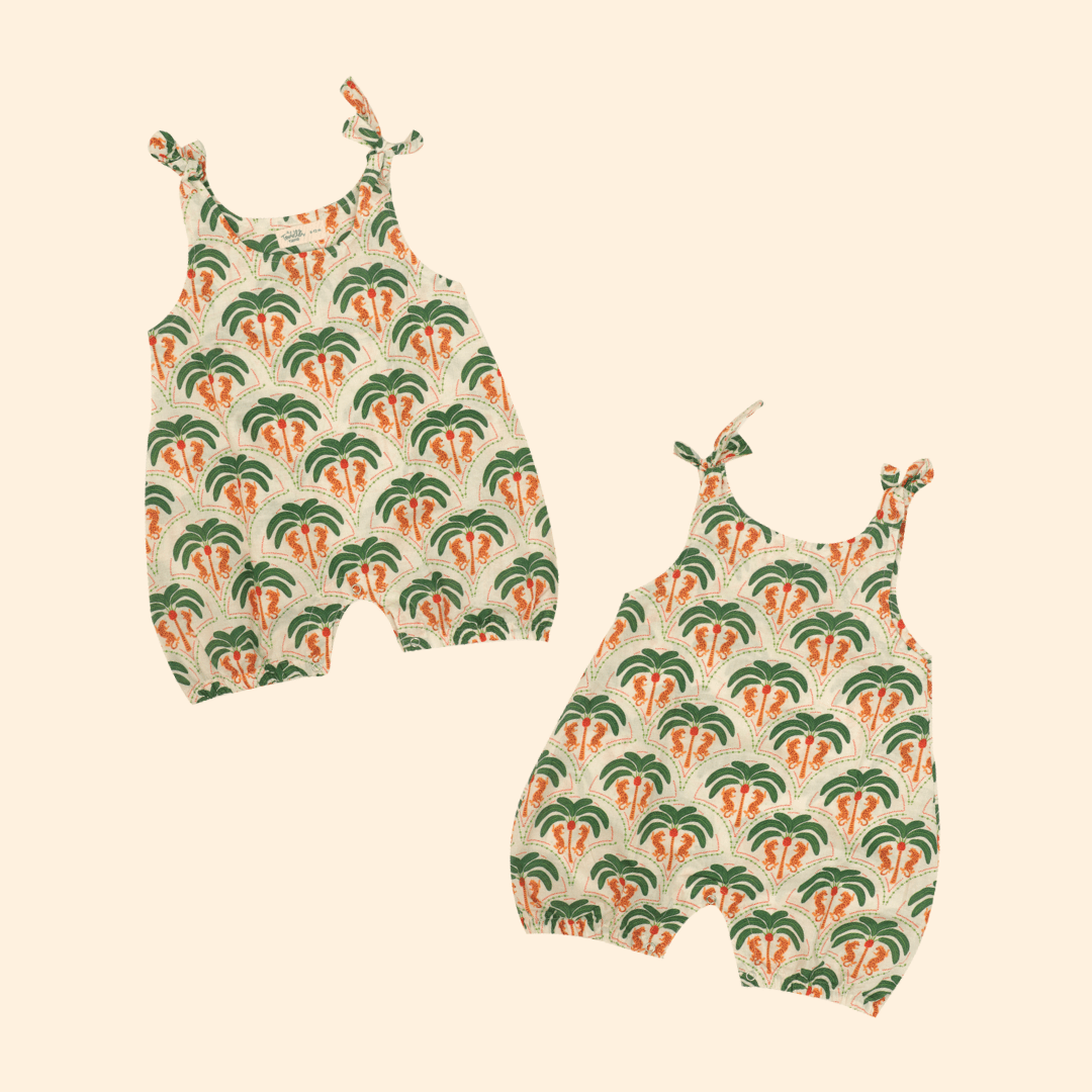 SunWave- Mulmul Cotton Knot Type Romper Pack of 2