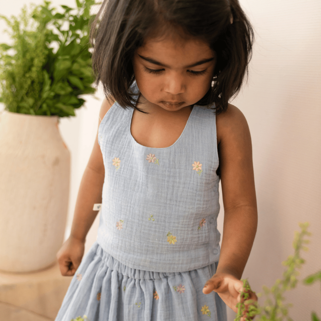 Malar - Crinkled Halter Neck Top and Skirt