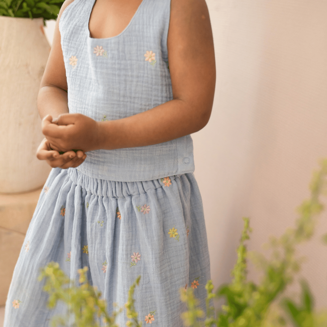 Malar - Crinkled Halter Neck Top and Skirt