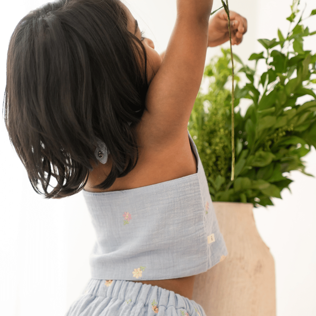 Malar - Crinkled Halter Neck Top and Skirt