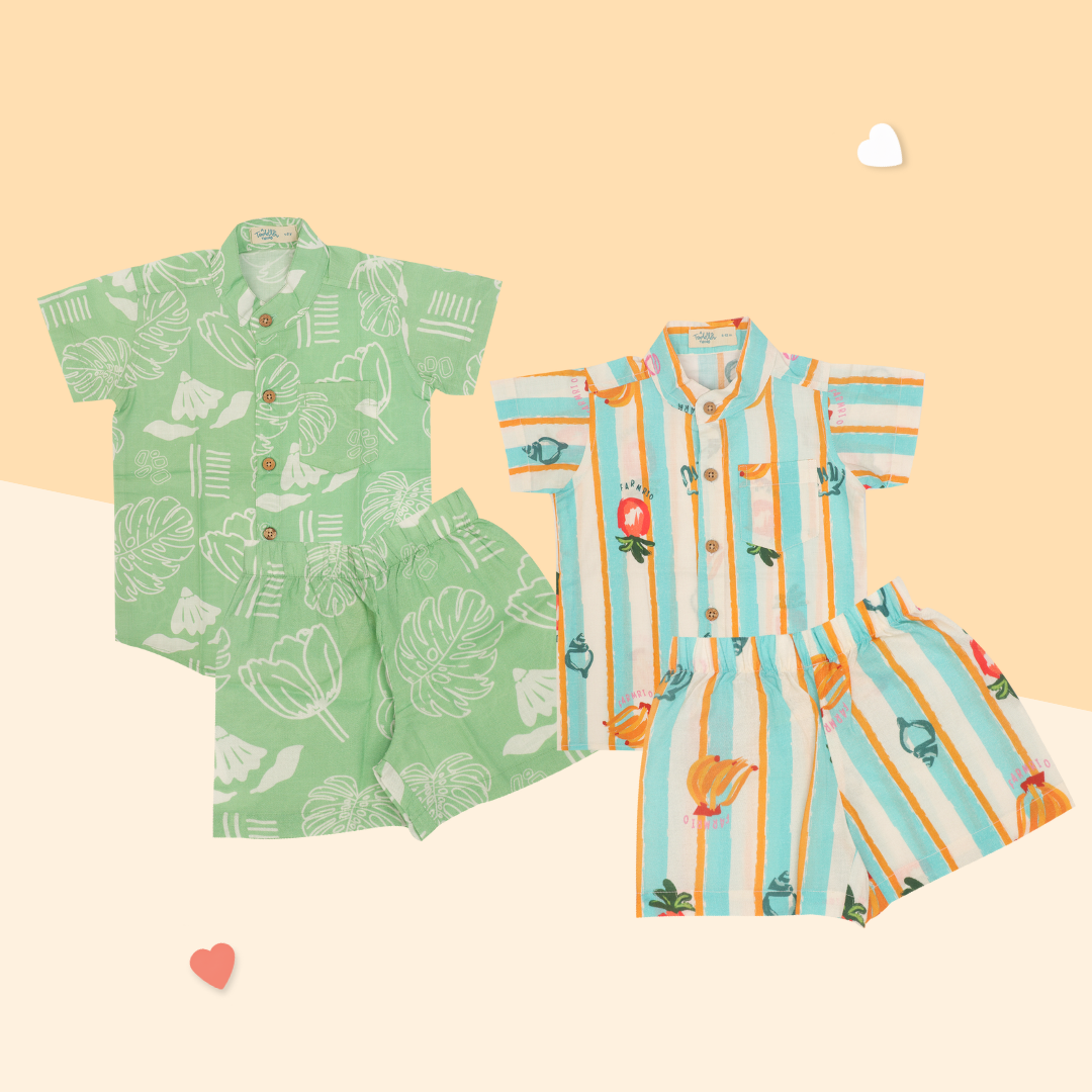 Breezicano - Mulmul Cotton Co ord Set Pack of 2