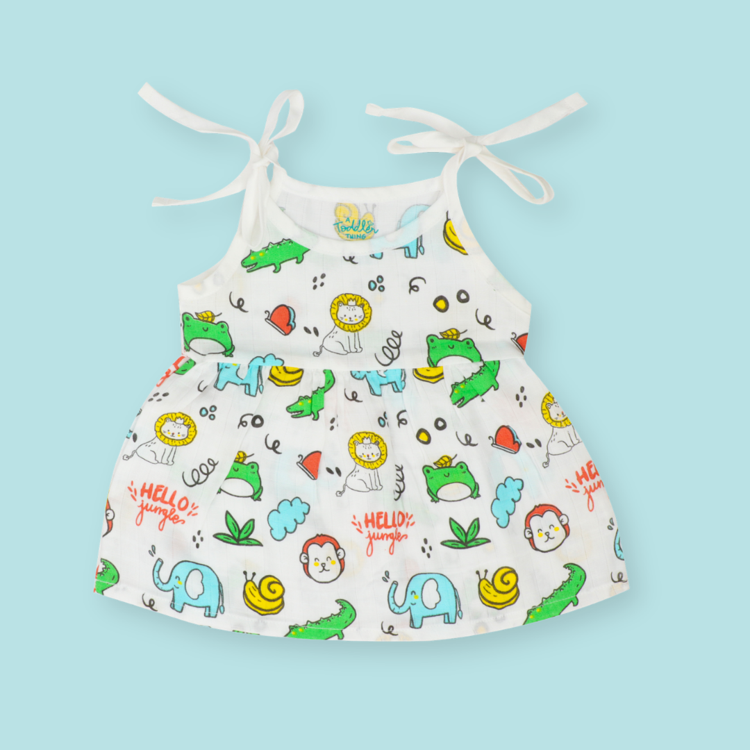 Rainbow Days - Muslin Knot Frock - Pack of 2