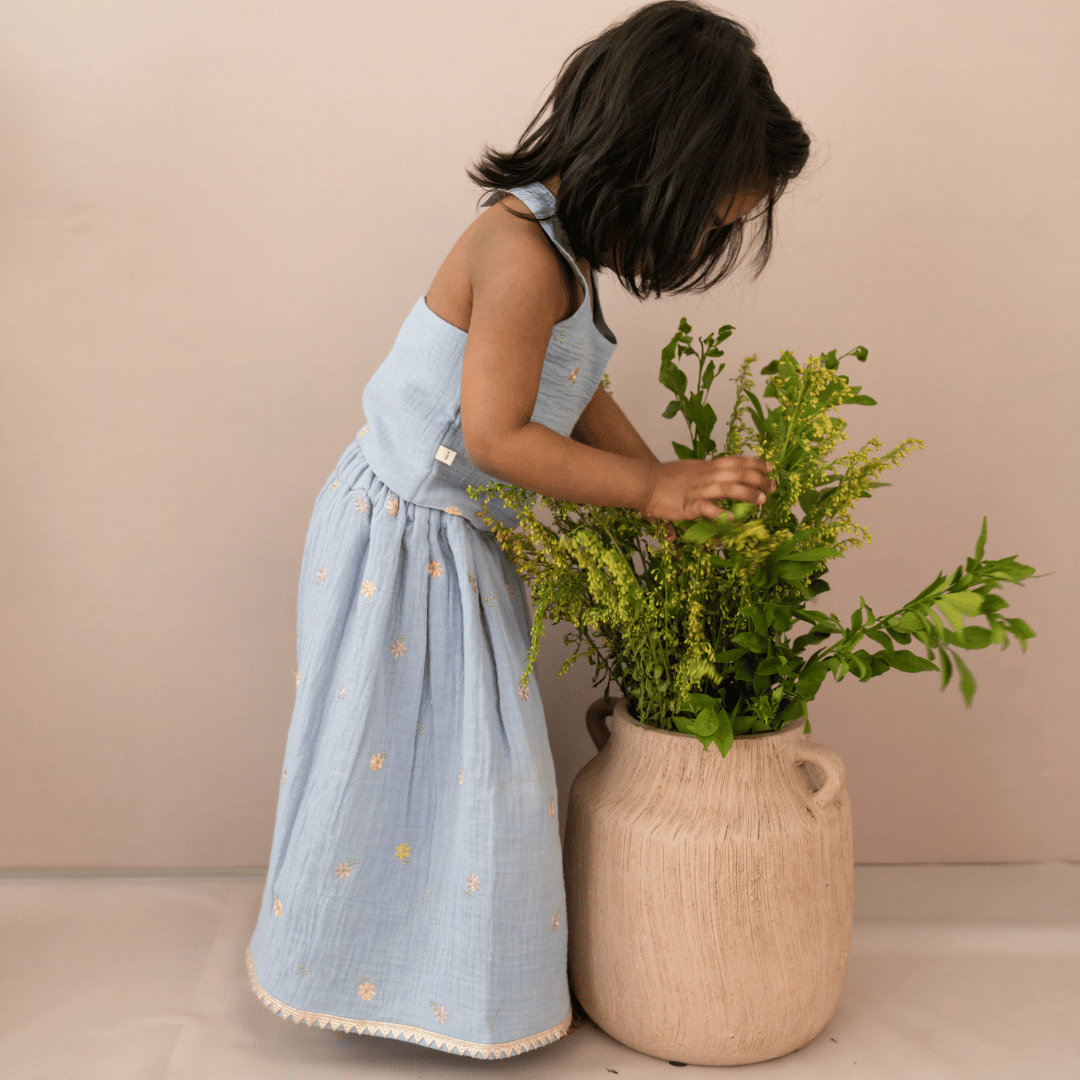 Malar - Crinkled Halter Neck Top and Skirt