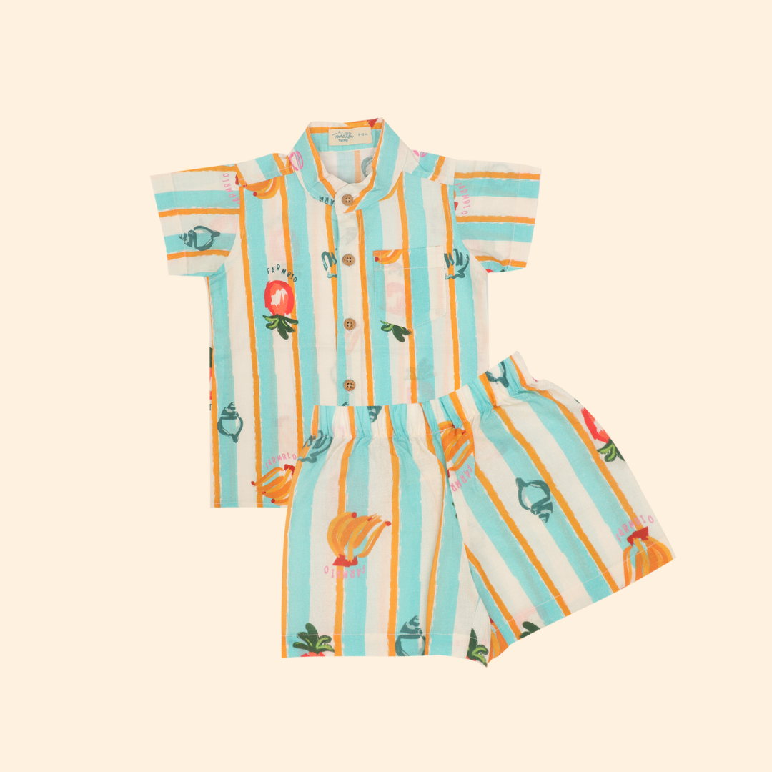 Lilsplash - Mulmul Cotton Co ord Set Pack of 2