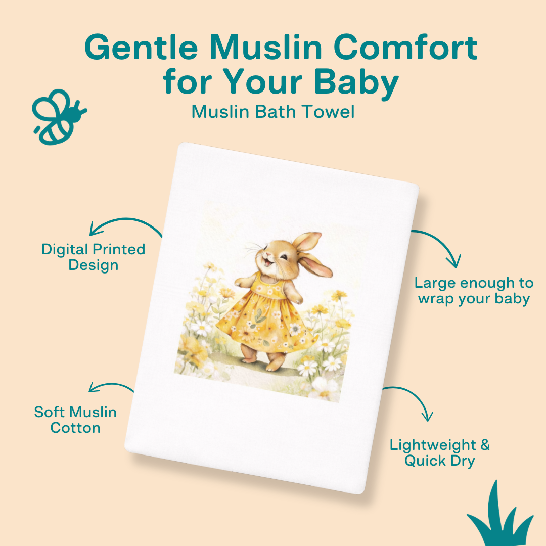 Little Moo - Muslin Bath Towel