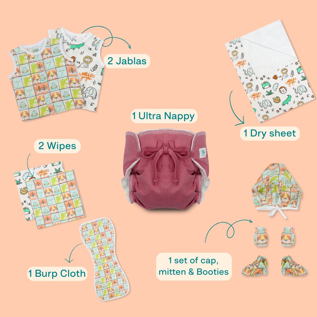 Beaky Stripes - Muslin 10 Piece Combo Pack (0-3M)