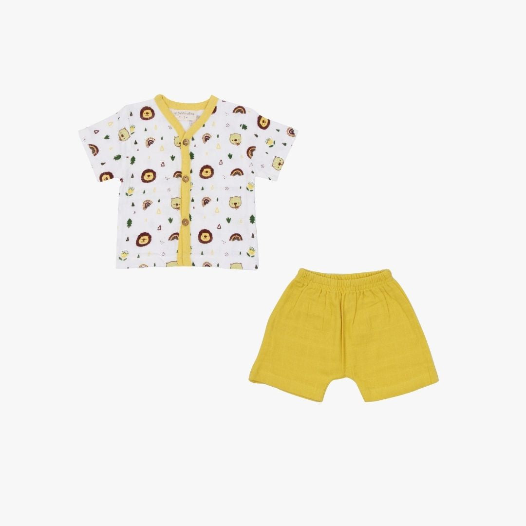 Forest Tales Half Sleeve Button Top and Shorts