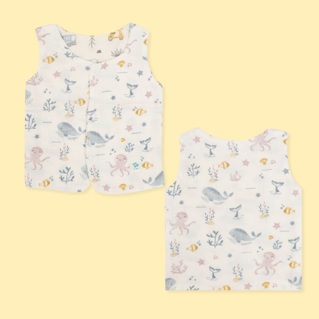 Wheel Bubble - Reversible Muslin Jabla (1 piece)