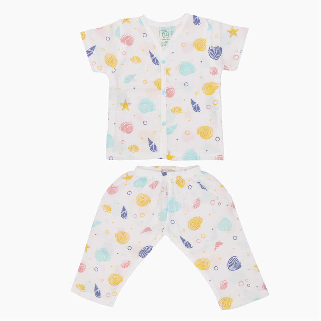 Sea Shell - Muslin Sleep Suit for babies and kids (Unisex)