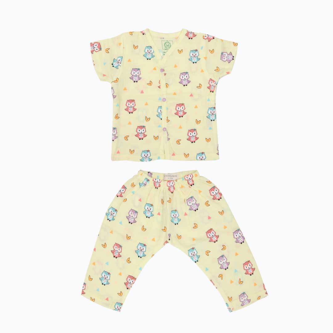 Happy Owl - Muslin Sleep Suit for babies and kids (Unisex)