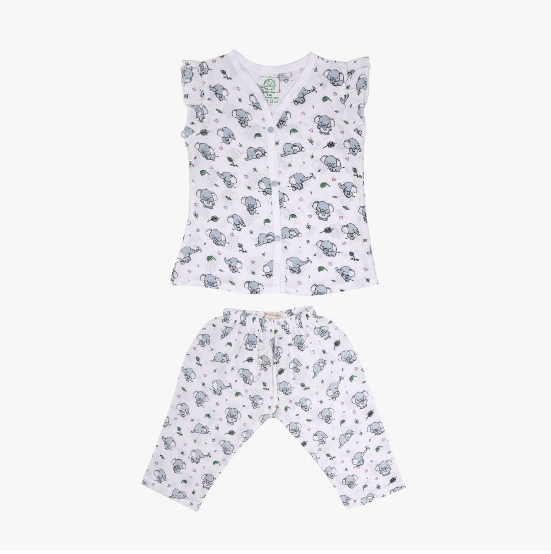 Jumbo The Elephant- Muslin Sleep Suit Girls
