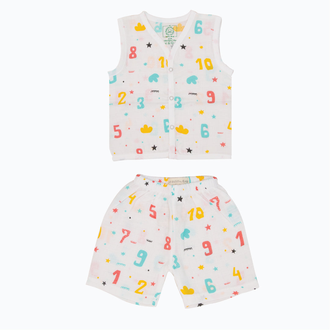 Muslin Jabla and Shorts for Babies and Toddlers (Pack of 3) - Starlight Shells