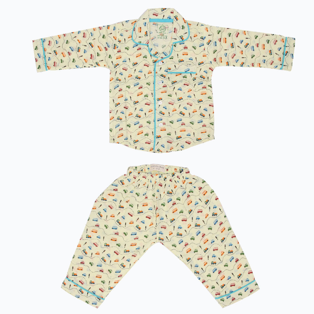 On The Road - Muslin Full Sleeve Sleep Suit for babies and kids (Unisex)