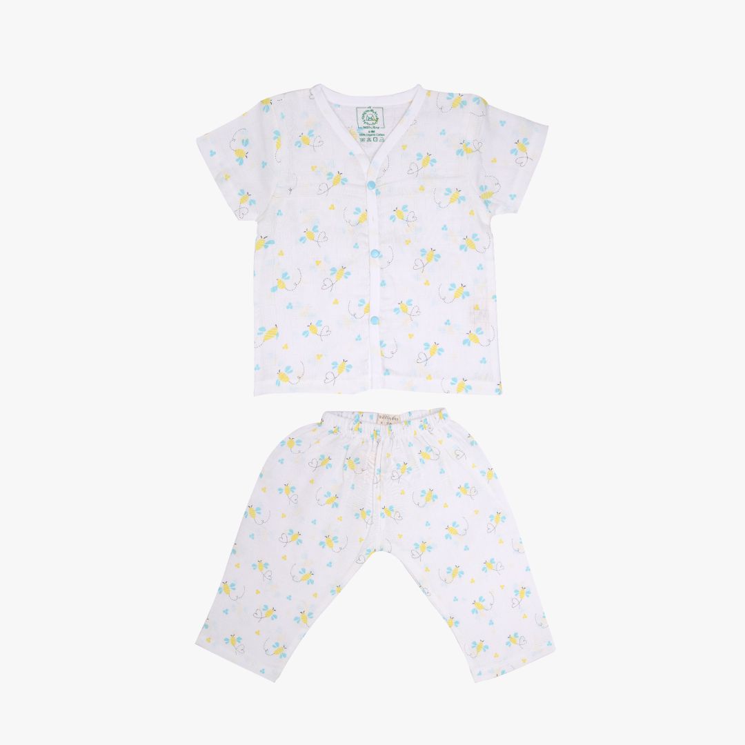 Buzzing Bee - Muslin Sleep Suit for babies and kids (Unisex)