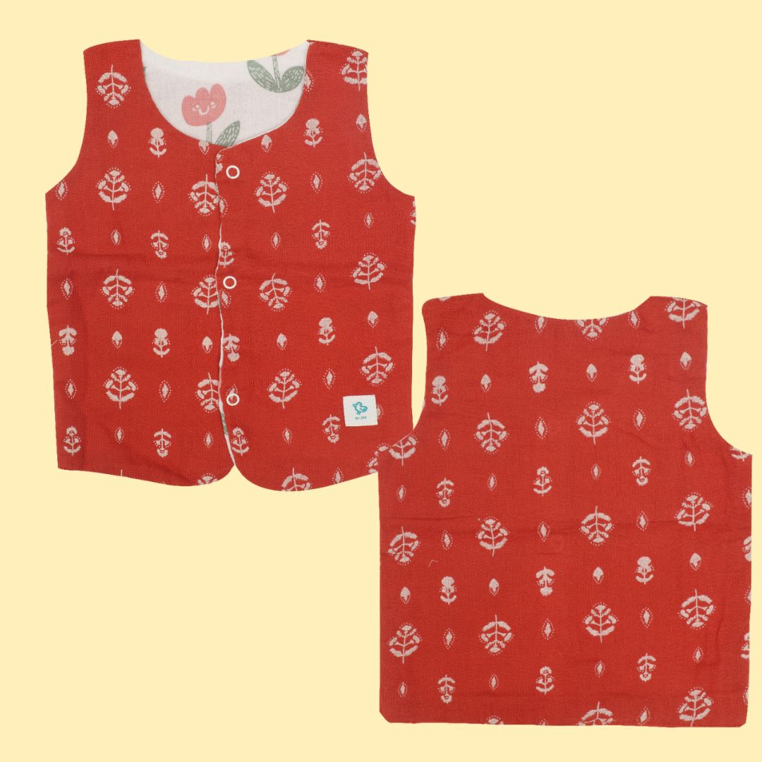 Tulip Petal  - Reversible Muslin Jabla (Pack of 1)