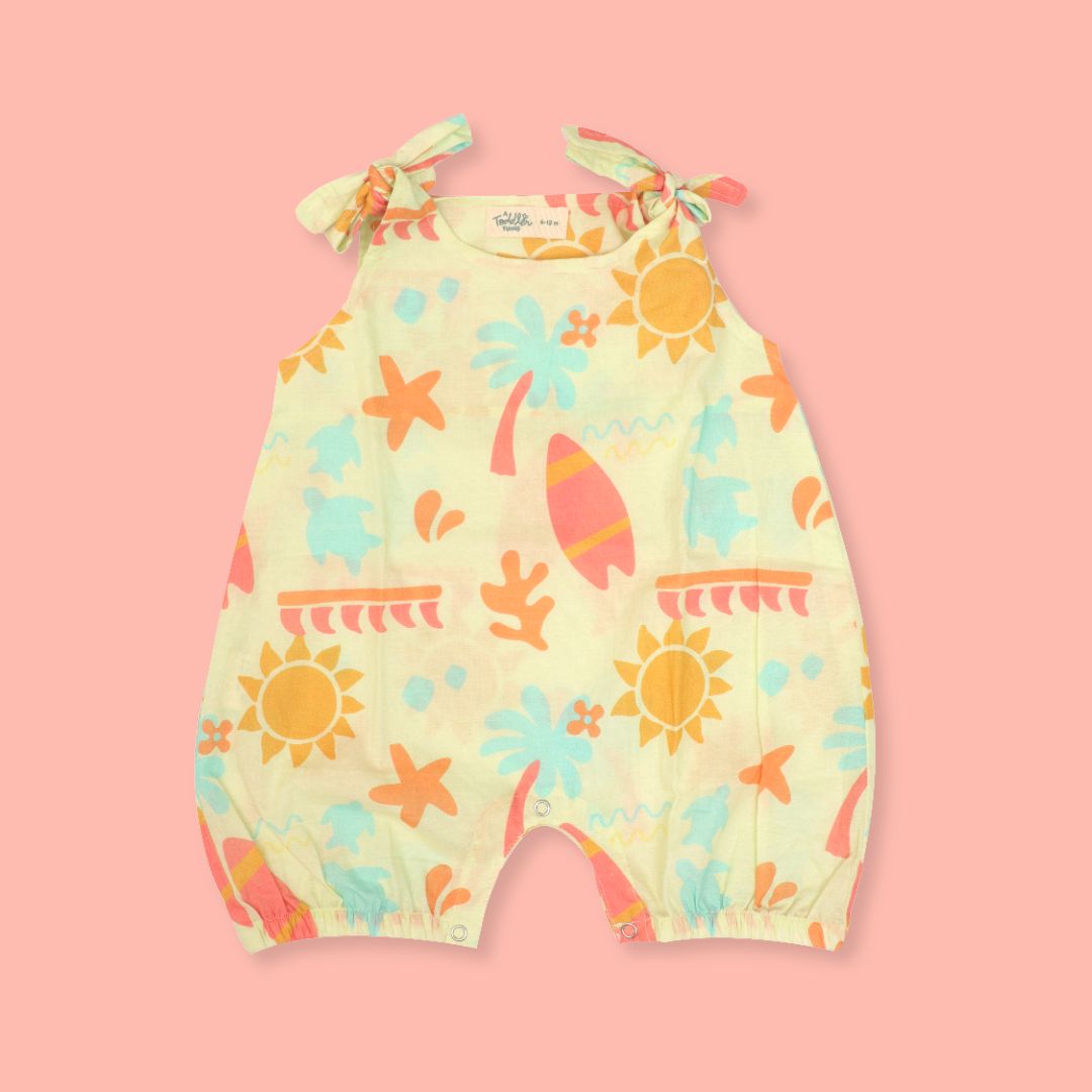 Stampscape - Mulmul Cotton Knot Type Romper